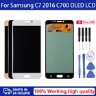 OLED-дисплей 5,7 дюйма для Samsung Galaxy C7 2016 C700 SM-C7000 C700FDS, ЖК-дисплей с сенсорным экраном и дигитайзером в сборе, замена