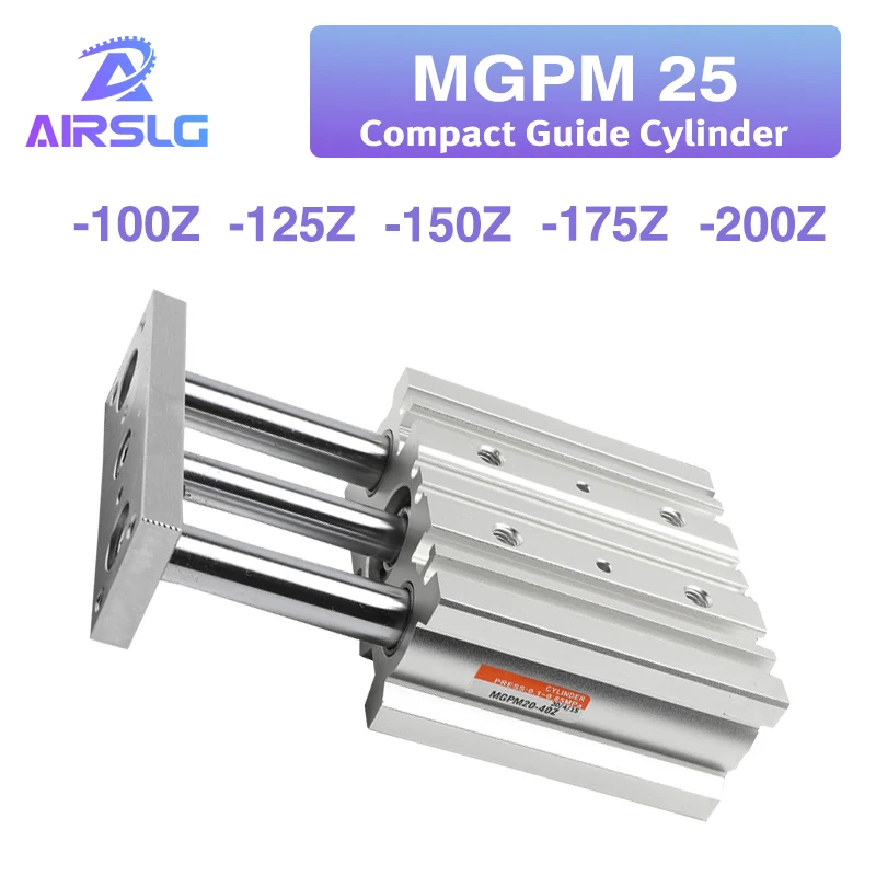 

MGPM MGPM25 -100Z -125Z -150Z -175Z MGPM25-200Z Three-axisthin Rod Cylinder Compact guide with Stable pneumatic