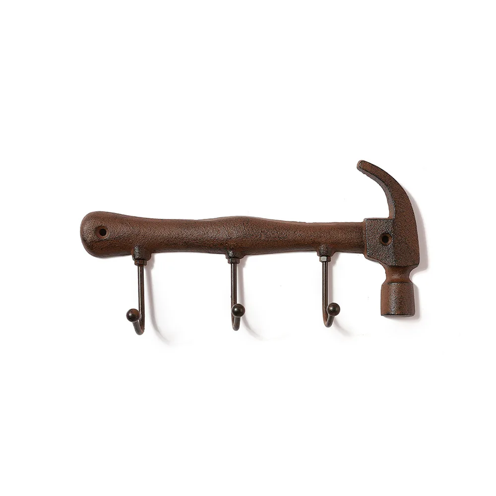 Американский промышленный античный кованый молоток крючок для украшения бара