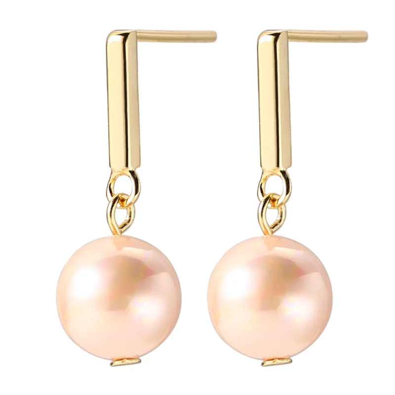 

Kinel Real 925 Sterling Silver Pearl Stud Earrings For Fashion Korea Women Party Minimalist Fine Jewelry Accessories Gift