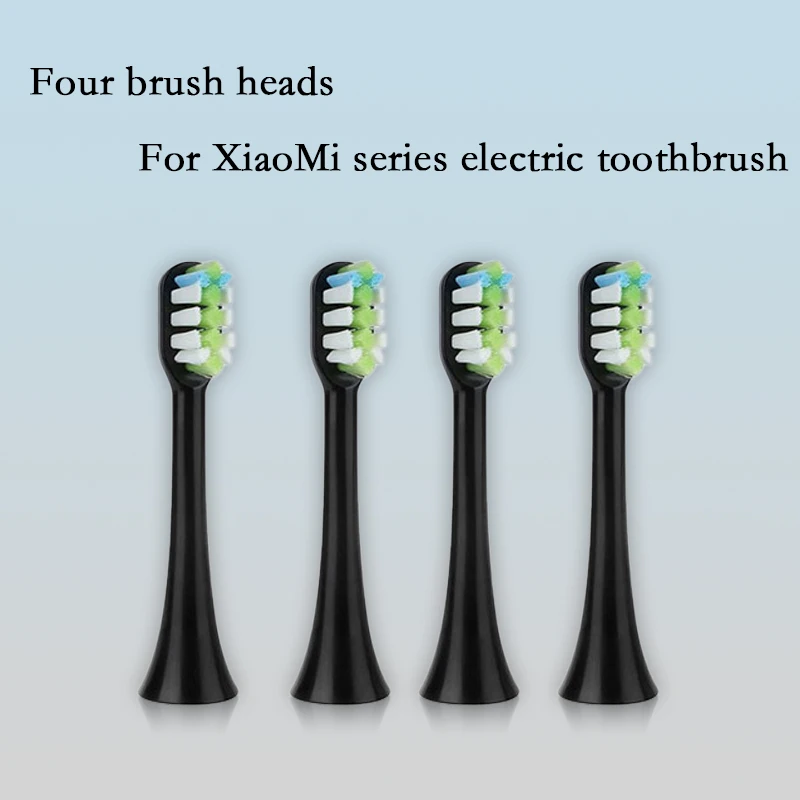 4 black brush heads Сменные насадки для зубных щеток Xiaomi, электрические насадки для зубных щеток SOOCAS SOOCARE X3 Xiaomi Mijia, насадки для зубных щеток 5 - Цвет: 4 black brush heads