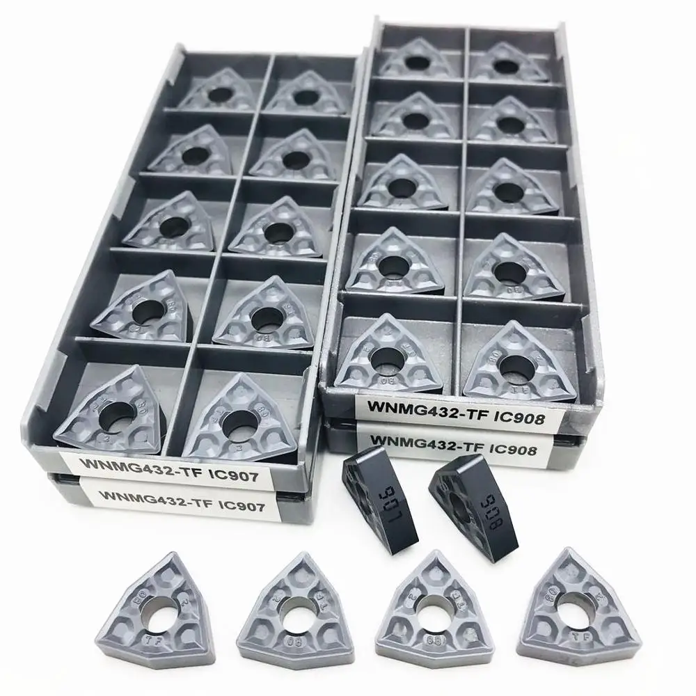 

WNMG080408 TF IC907 IC908 External turning tool Carbide insert WNMG 080408 Lathe parts tool Tokarnyy turning insert WNMG