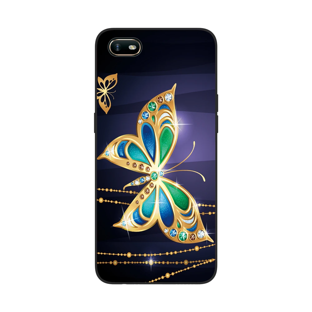 56 GUCOON силиконовый чехол для OPPO A1K 6,1 дюймов Чехол Мягкий ТПУ защитный чехол для телефона с рисунком волка розы цветы чехол-бампер - Цвет: 56