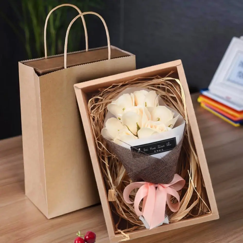 

1 Bouquet Artificial Rose Hand Holding Flower Festival Gift Party Decor for Party Valentines Day