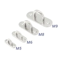 1pcs pad eye plate with enclosed hook 316 stainless steel staple ring hook u shaped hardware for boat swing