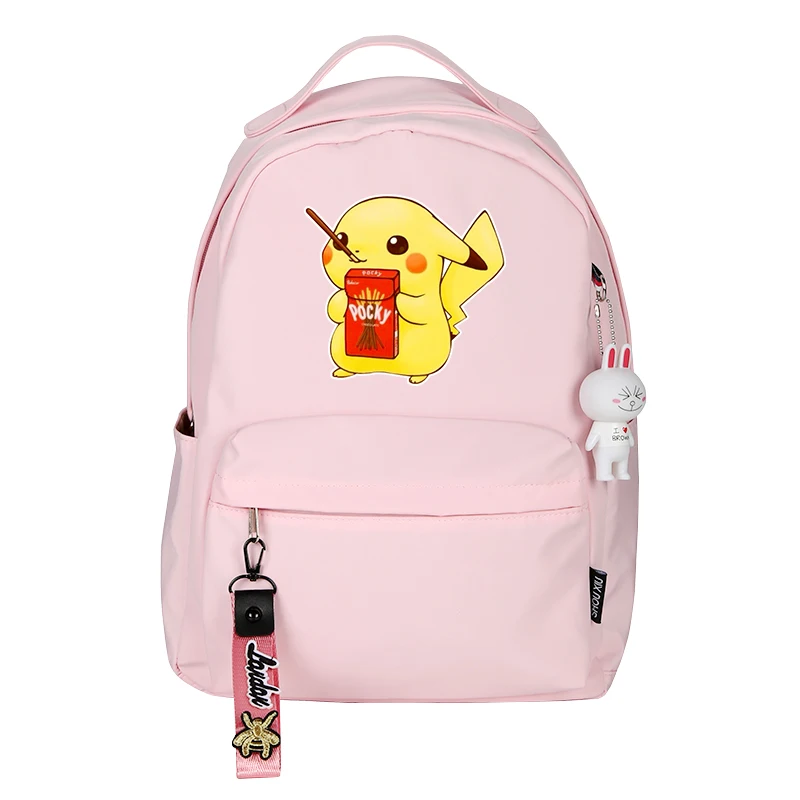Рюкзак Пикачу Косплей Аниме-сумки для подростков Mochila Розовый Рюкзак Kawaii Подарки на день рождения Симпатичные Рюкзаки для взрослых - Цвет: GJF pocky