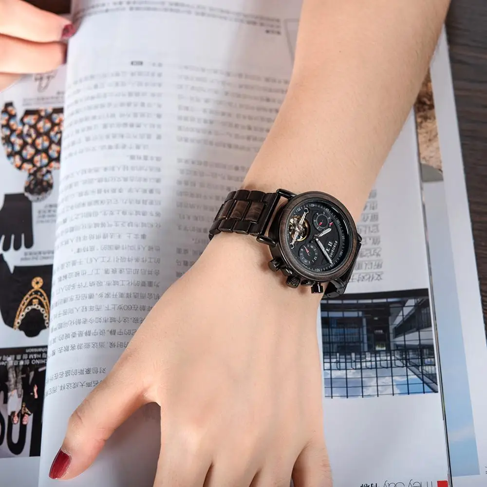 BOBO BIRD Wood Women Watch Automatic Mechanical Wristwatch Top Brand Luxury Fashion Business Timepiece Lady's Gift часы женские enlarge