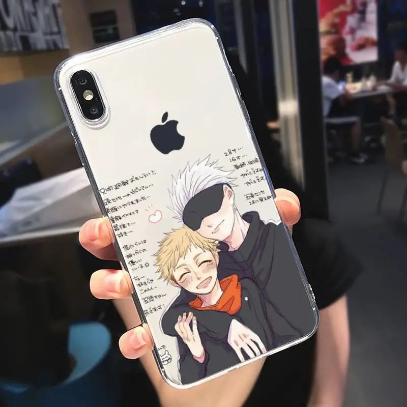 

Jujutsu Kaisen Japan anime Phone Case Transparent soft For iphone 5 5s 5c se 6 6s 7 8 11 12 plus mini x xs xr pro max
