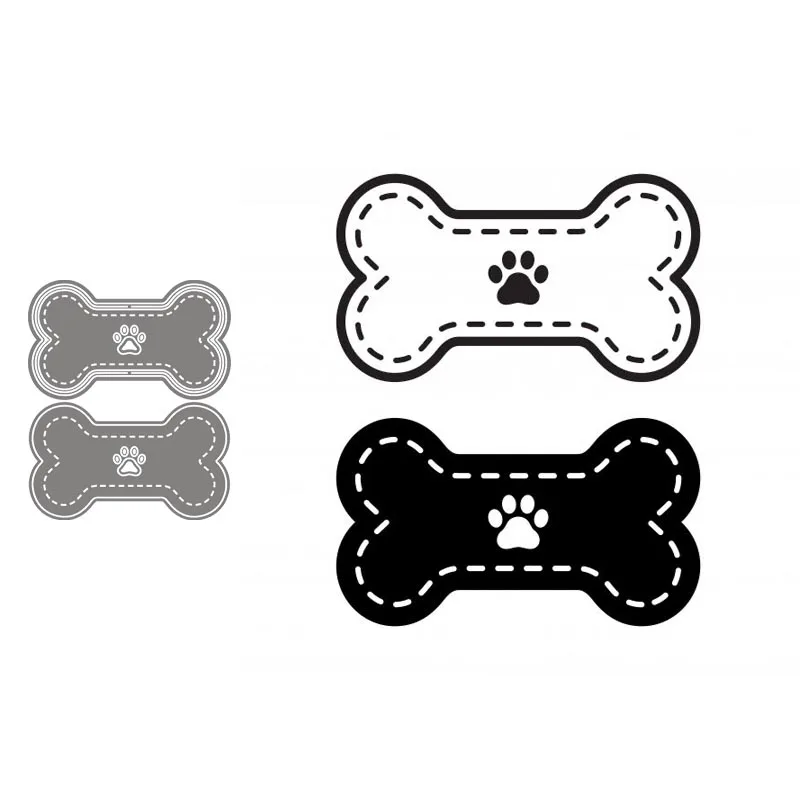 

Metal Cutting Dies Footprint Bones Die Cut for DIY Scrapbooking Album Paper Card Embossing