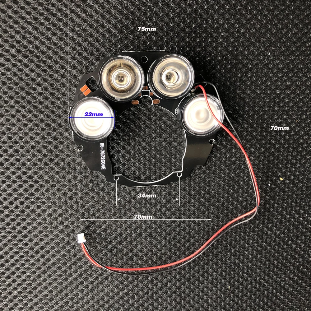 Инфракрасный массив светодиодный светильник 4x 850nm камера точечный светодиодный светильник плата ИК модуль ночного видения для CCTV ip-камера AHD камера