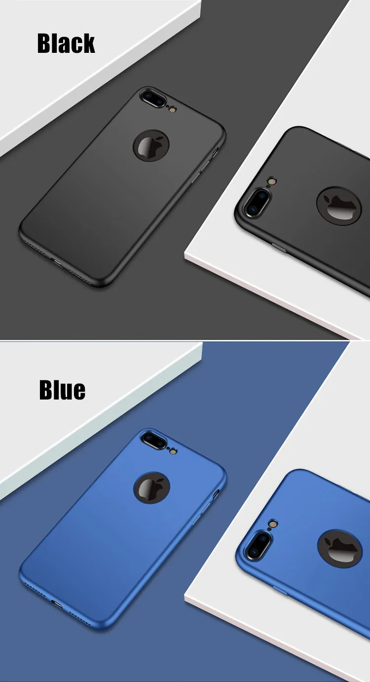 Чехол для iPhone 7, 6, 6 S, X, 8 Plus, XS, 360, полный Чехол, тонкий матовый мягкий чехол из ТПУ для iPhone 7, XR, XS, MAX, красный чехол для телефона