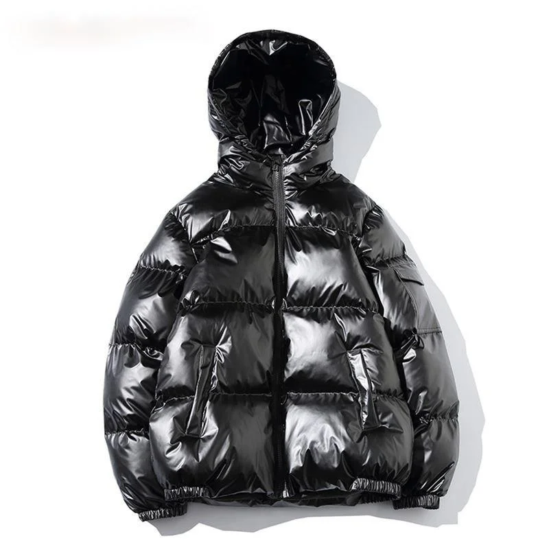 

Autumn/Winter Bright Trend Oversized Hip Hop Men's Hooded Jacket Personality Hip Hop Patchwork Mens Fashion Japanese Fashion