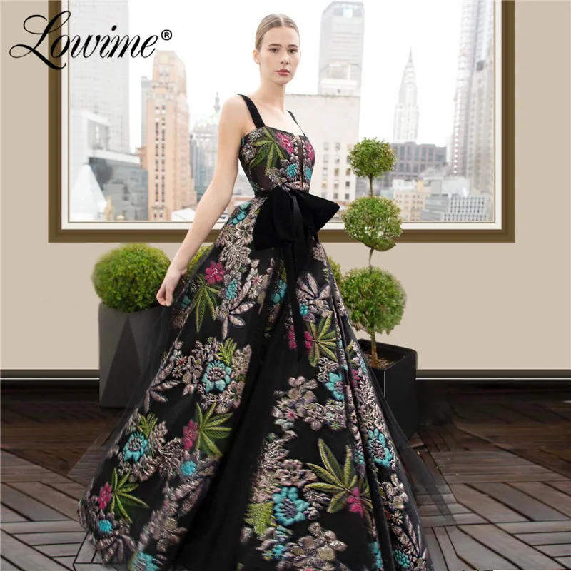 

Vestidos Embroidery Evening Dress Arabic Prom Dresses Robe De Soiree вечернее платье 2020 Party Dress For Weddings Custom Made