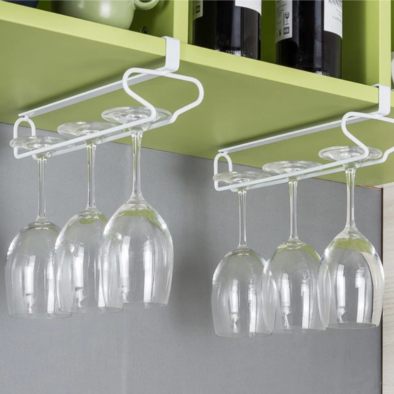 

High Quality Useful Iron Wine Rack Glass Holder Hanging Bar Hanger Shelf Stainless Steel Wine Glass Rack Stand Paper Roll Holder