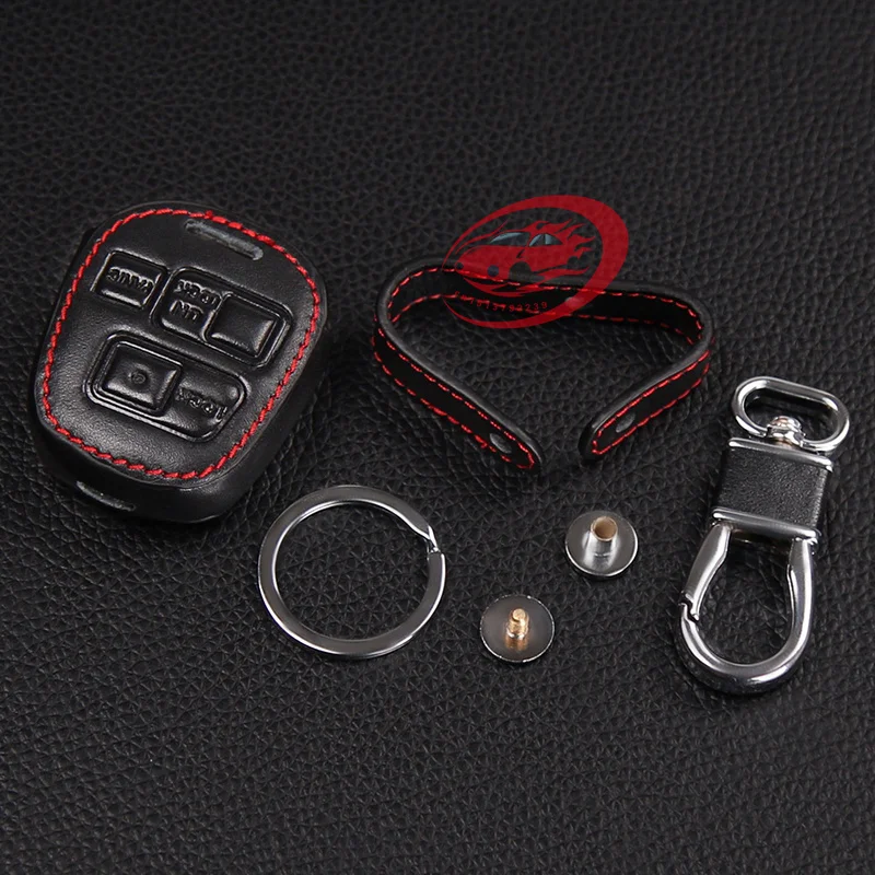 Hot sale car-cover 100% genuine leather car key cover for Toyota Tarago RAV4 Corolla Camry 3 Button remote case | Автомобили и