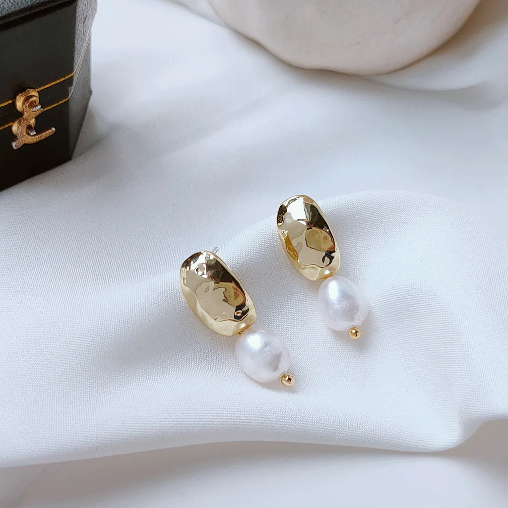 

100% Natural Freshwater Pearl 14K Gold Filled Elegant Female Stud Earrings Best Gift For Birthday Women Propose Jewellery