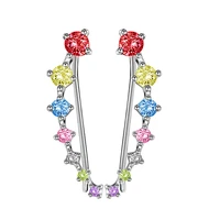 lovans fashion women jewelry earring gold silver color multicolored star ear stud long earrings female birthday