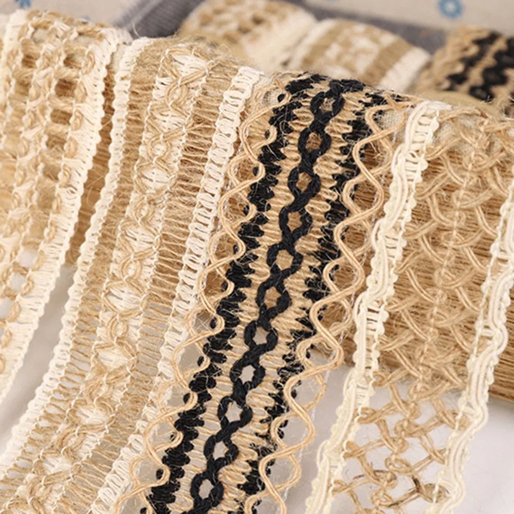 2 м Ширина 4 см для свадебного украшения из конопляной ткани с переплетенными