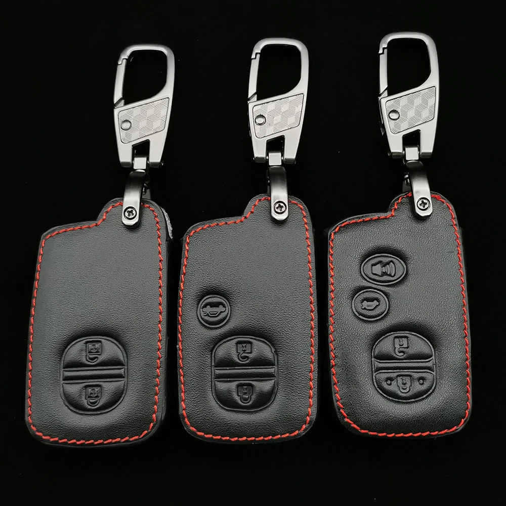 

Remote Leather Car Key Cover For Toyota Chr c-Hr Land Cruiser 200 Avensis Auris Corolla Rav4 Prius Prado Camry Crown Yaris