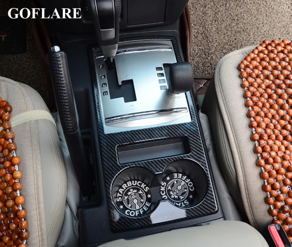 Углеродное волокно для Mitsubishi Pajero IV V80 V93 V87 V97 V98 2008- внутренняя панель переключения передач декоративная накладка аксессуары