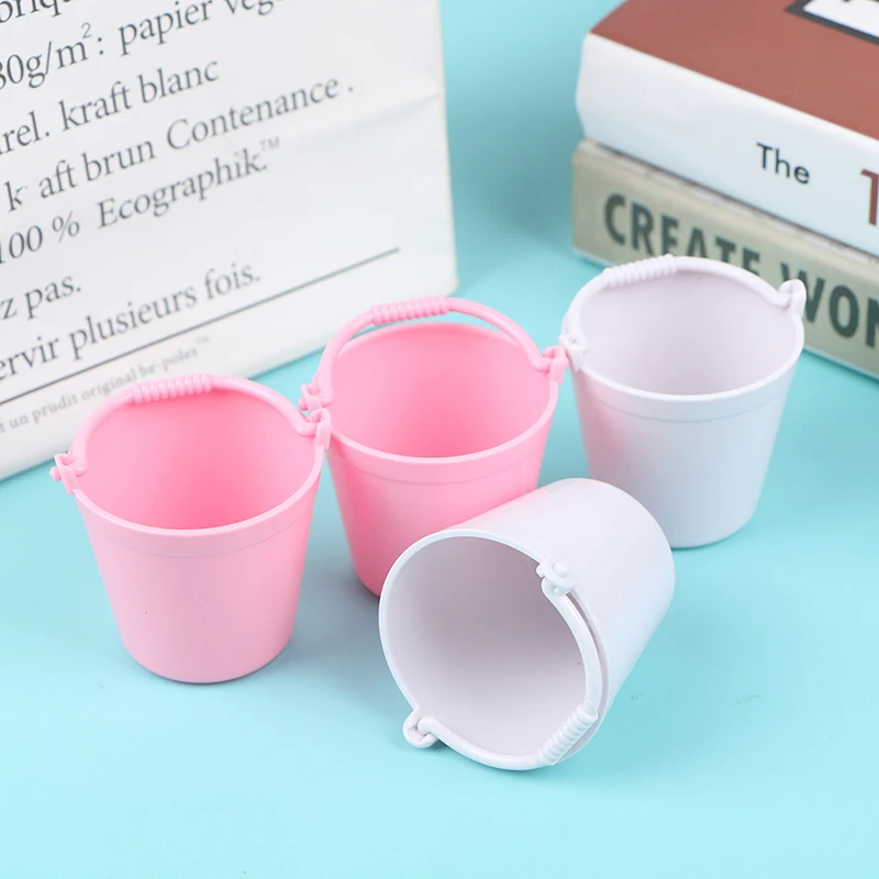 

4Pcs 1:12 Mini Cute Buckets Decoration Miniature Toy Doll Food Kitchen Living Room Accessories For Dollhouese