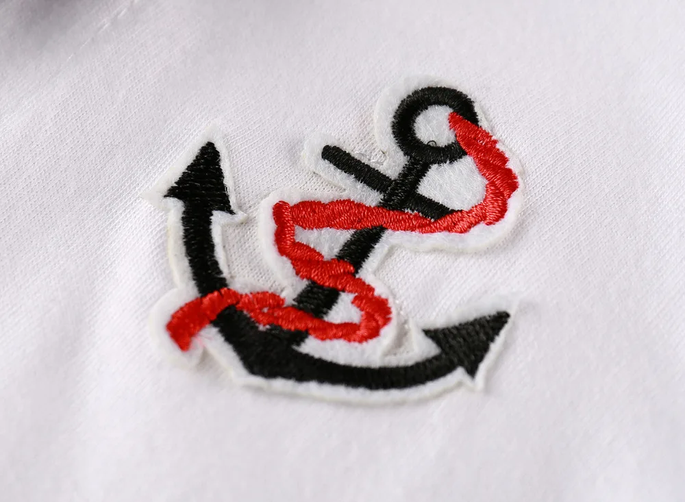 Детский хлопковый комбинезон с коротким рукавом в морском стиле | Детская одежда