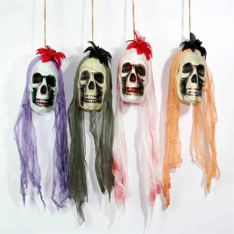 

Новинка, яркий газовый шарф в виде черепа, Искусственные кости человека в Европе и Америке, карнавальные украшения