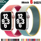 Ремешок нейлоновый для Apple Watch Band 44 мм 45 мм 41 мм 40 мм 42 мм 38 мм, спортивный браслет-петля для наручных часов, correa, Apple watch Series 3 4 5 6 SE 7