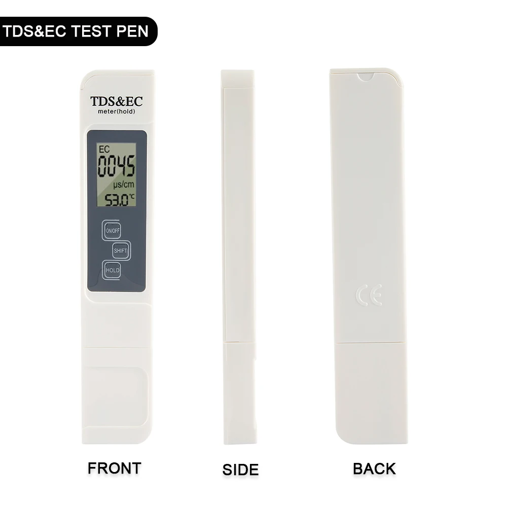 Цифровой тестер PH TDS EC 0 14 3 в 1 температуры 9000 Ppm автоматический монитор качества