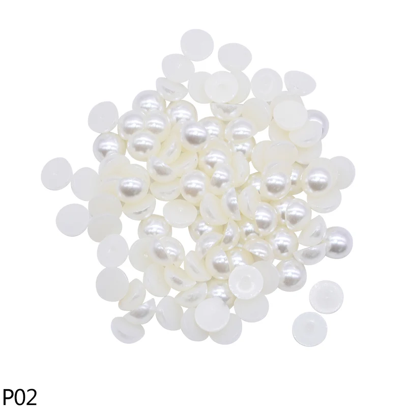 1000Pcs Pearl Stickers Trim Rhinestones for Nails Phone DIY Flatback Manicure Pearl Beaded Appliques Clothes Stickers