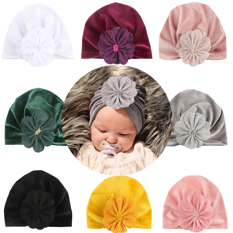 Милая детская шапочка бини для новорожденных тюрбан девочек головной убор