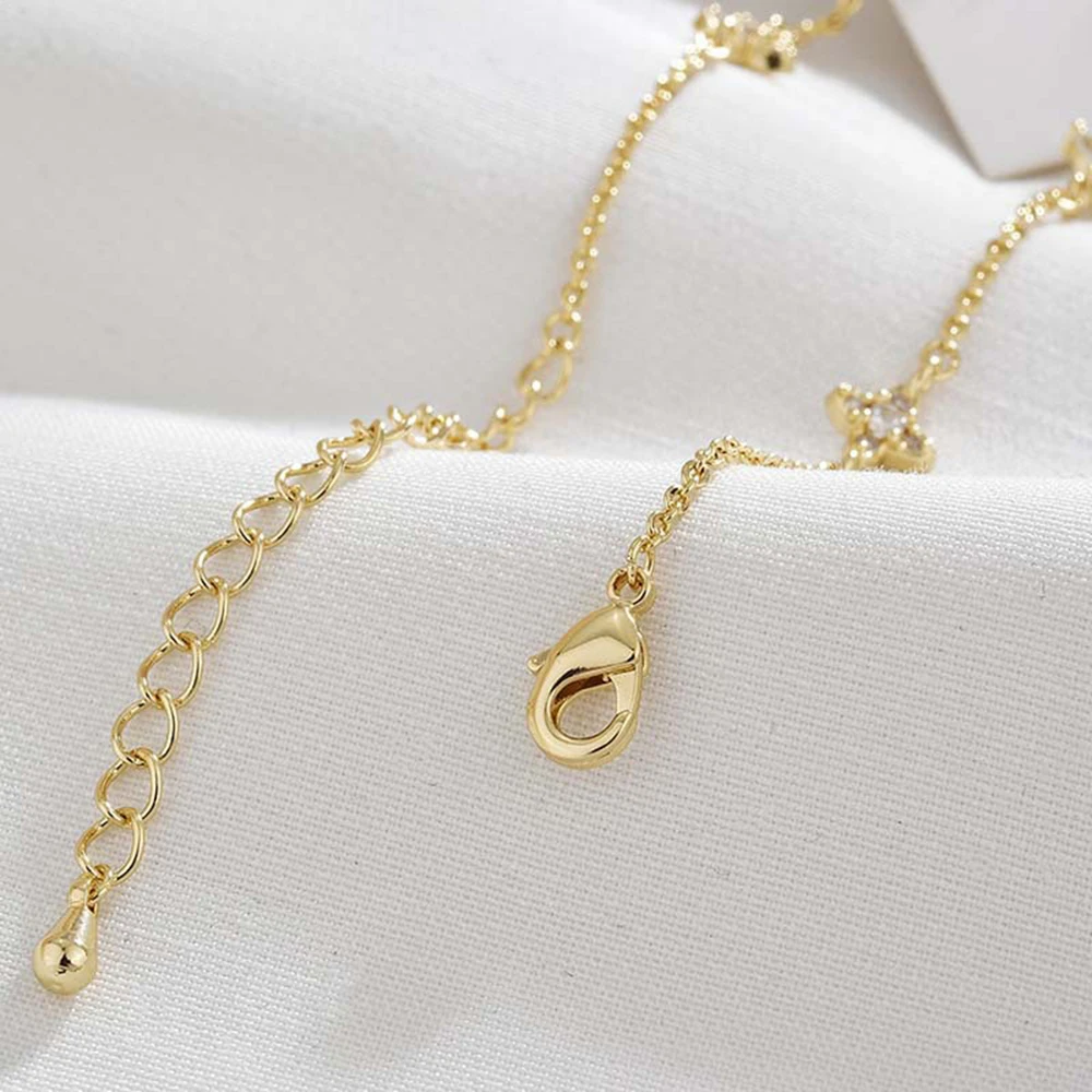 

Luxury Fashion Cubic Zirconia Natural Shell Stone Charm Bracelet For Woman Exquisite Gold Chain Cuff Bracelet Girl Jewelry Gift