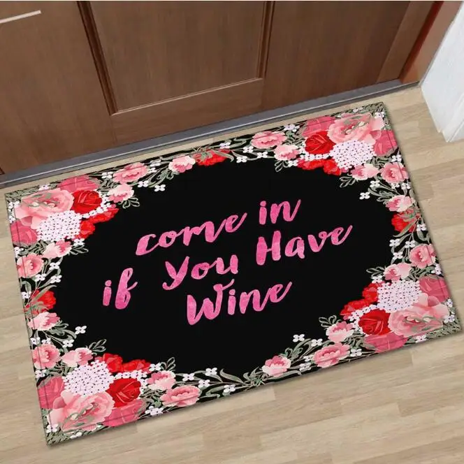 Лидер продаж коврик с изображением цветов для входной двери вина тропический