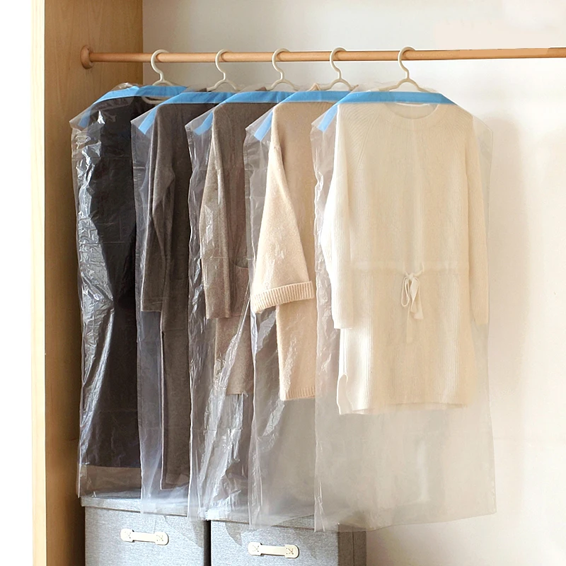 Подвесной чехол для одежды костюма пальто пылезащитный сумка домашнего хранения