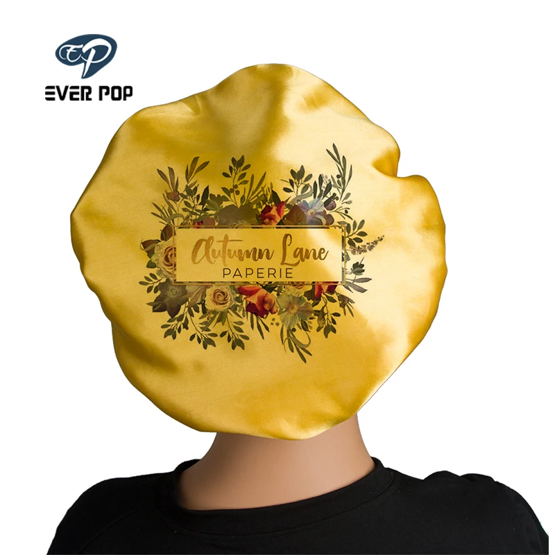 Индивидуальный Логотип Женский атласный капот шелковая защита для сна