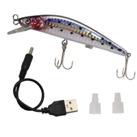 fishing lures electric led light artificial vibration fish lure night fishing professional artificial bait usb rechargeable