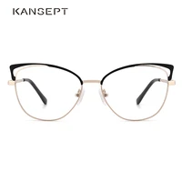 kansept women metal glasses frame optical myopia cat eye pretty prescription eyeglasses frame for women high quality mg3393