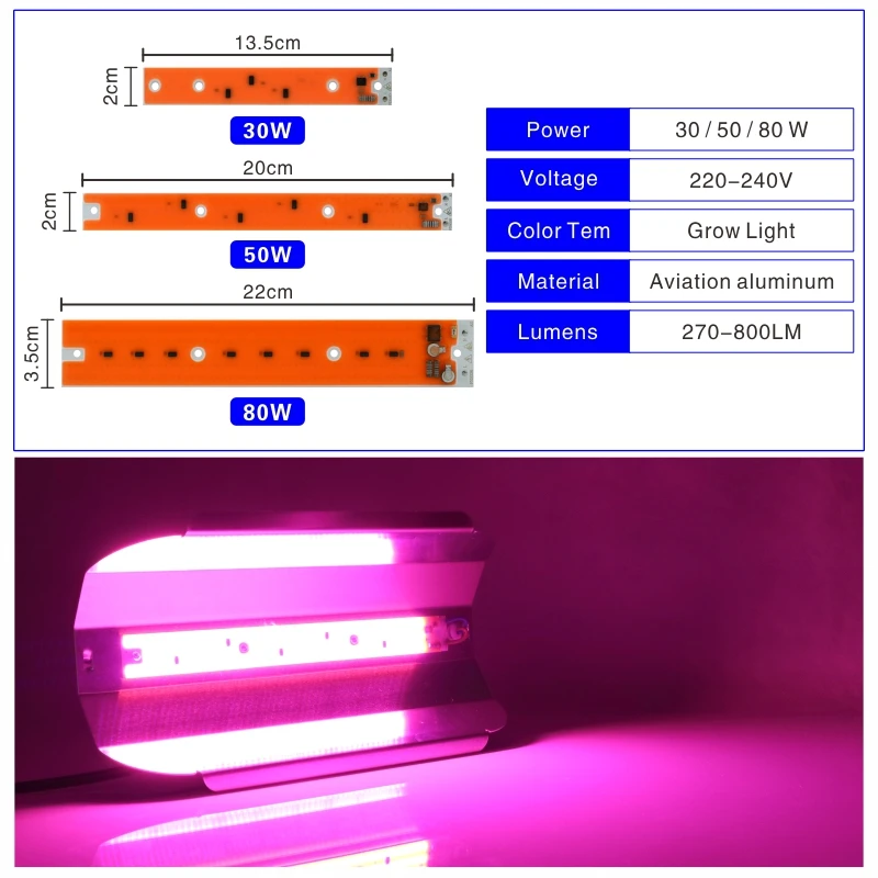 

Светодиодный чип DSELCHUN LED COB 30/50/80 Вт 220 В