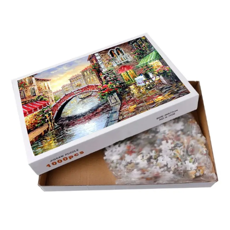 

Small bridge Paper Puzzle 1000 Pieces,Puzzles for Adults & Kid's Challenge Jigsaw Puzzle Landscape,Educational Landscape Puzzles