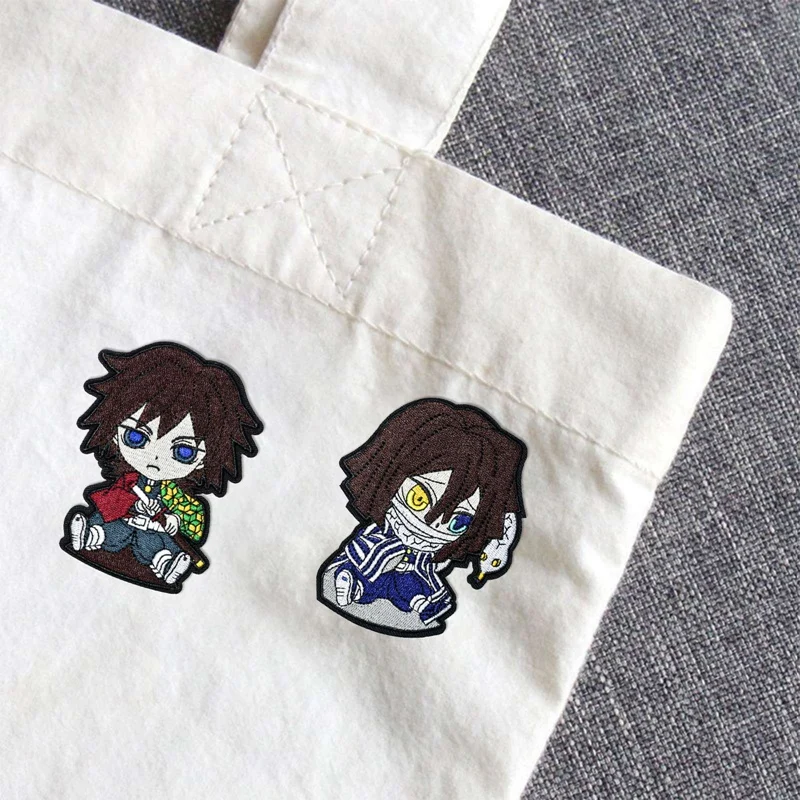 

16 Styles Demon Slayer Anime Character Embroidered Clothing Cloth Sticker 2021 NEW DIY Sewing Patch