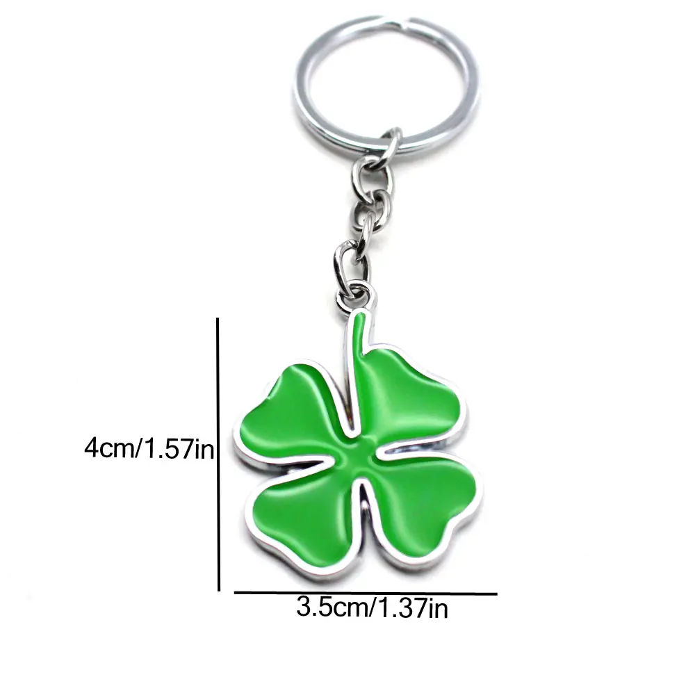 

1Pcs Fashion Four-leaf Clover Car Metal Logo Keychain Keyring Key Chain Key Rings Car Pendant Styling