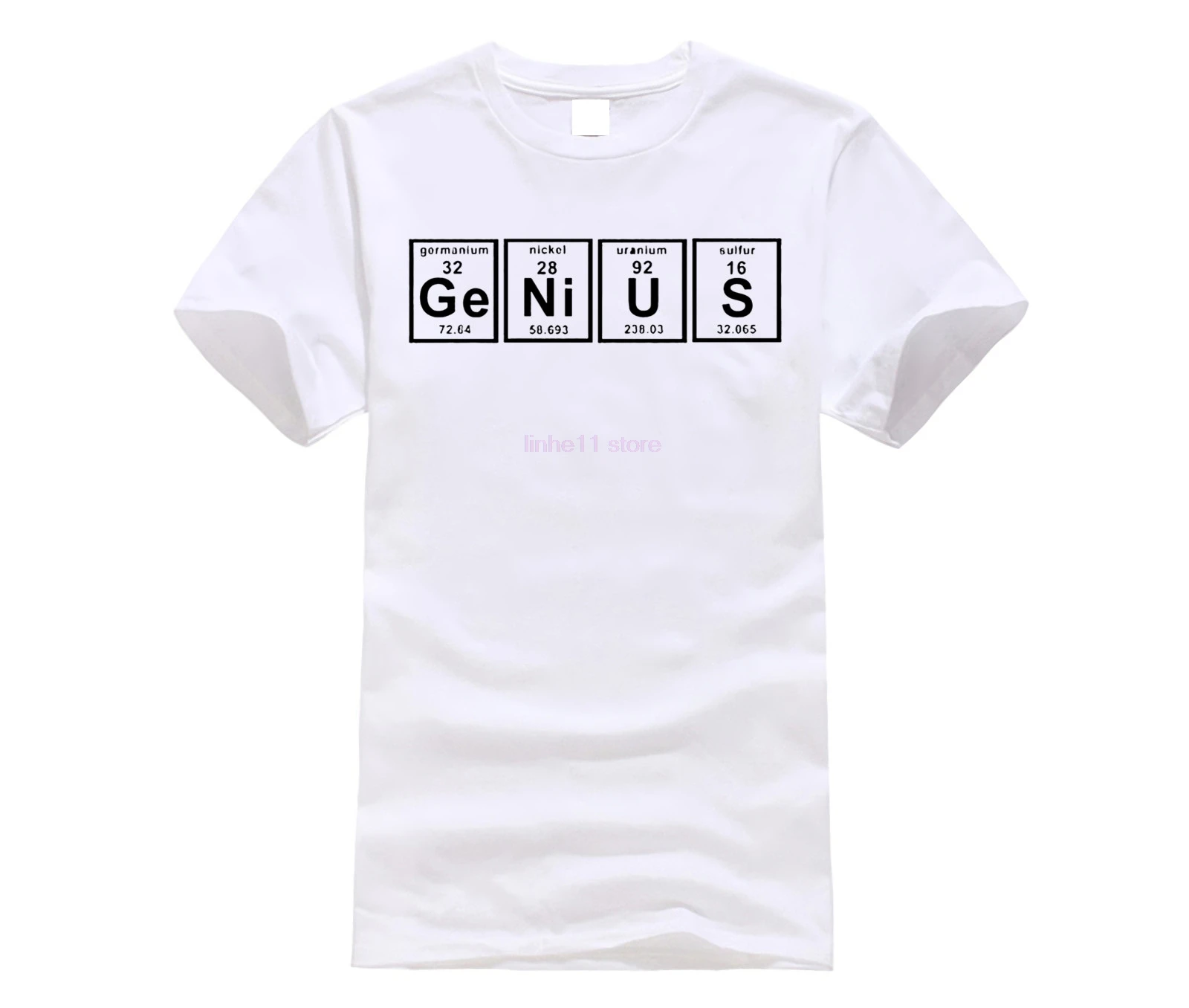 Забавная Мужская футболка с принтом GENIUS унисекс надписью dental TABLE Science Chemistry Humour