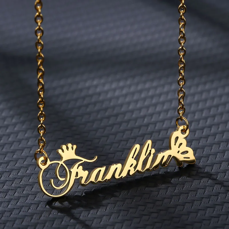 Женское Ожерелье из нержавеющей стали с именем короны | Украшения и аксессуары