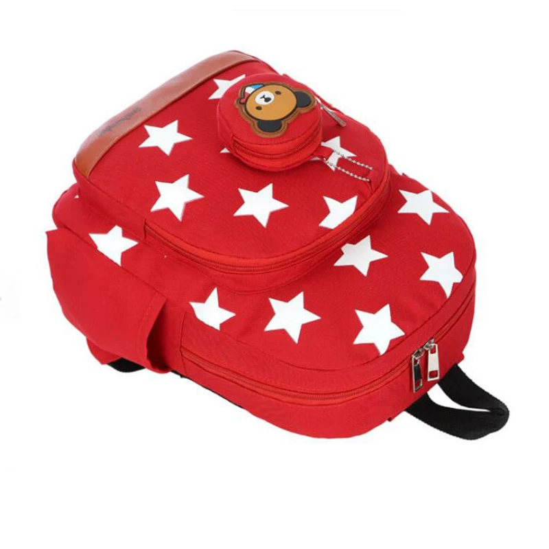 Милые детские школьные сумки с принтом стартов Детские нейлоновые рюкзаки для