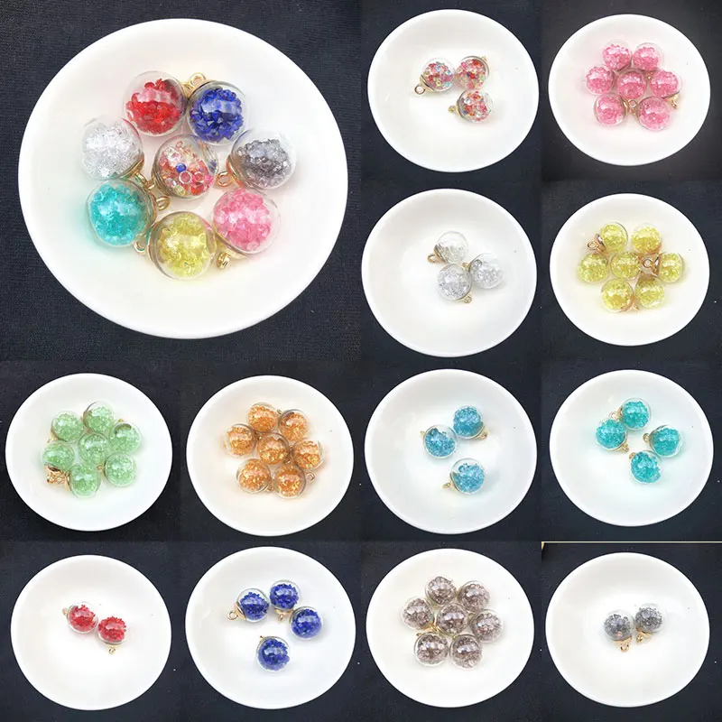 DIY зажим для волос металлическая бусина желая песок бутылка кристально чистая