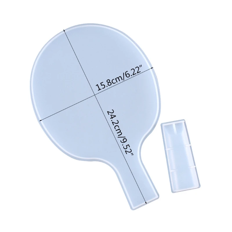 

DIY Crafts Making Tools Crystal Epoxy Resin Mold Ping Pong Racket Casting Silicone Mould