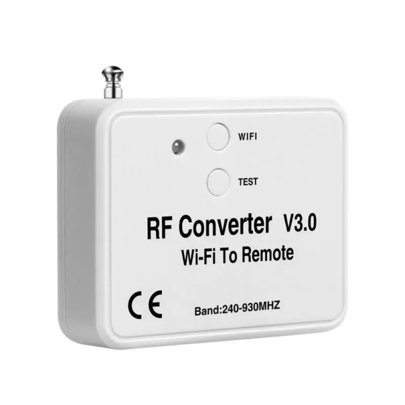 

Universal WIFI Remote Control Converter 433MHz WiFi To RF Converter Multi Frequency Rolling Code Garage Door Remote Control