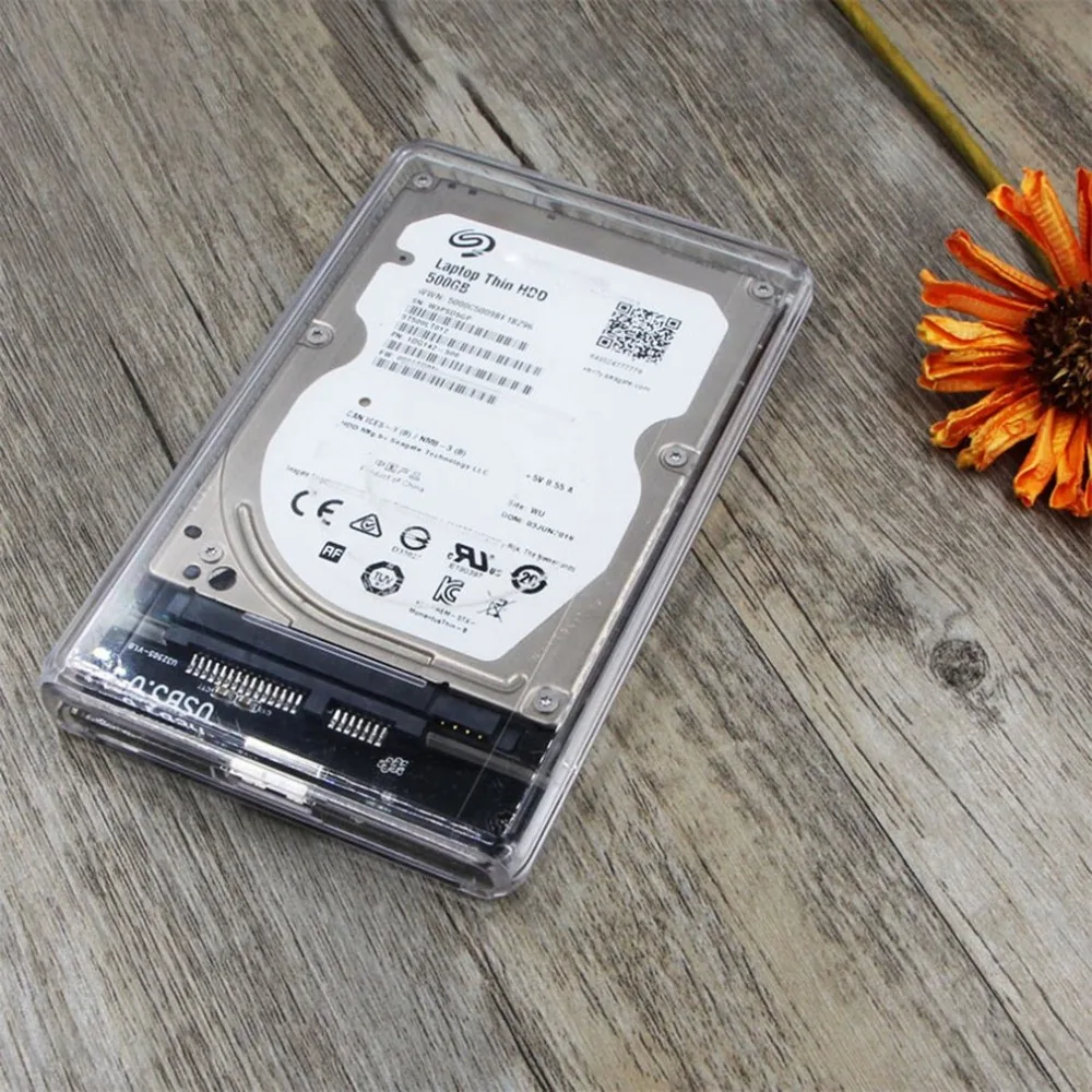Прозрачный SSD твердотельный машинный ноутбук SATA серийный USB 3,0 высокоскоростной мобильный жесткий диск коробка USB к SATA последовательный порт