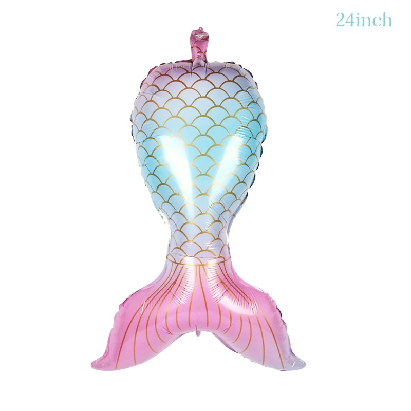 

49pcs Mermaid Balloons Shell/Tail Little Mermaid Theme Party Balloon Baby Shower Decor Under the sea Birthday Party Supplies
