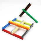 100 шт.лот Строительные кирпичи 1X16 Совместимая модель 2465 MOC строительные блоки аксессуары для дома детские Кирпичи Игрушки